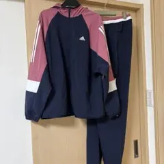 薄手adidas ジャージ XL ネイビー/ピンク上下
