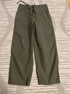 【GU】　 オリーブグリーン ワイドパンツ 綿