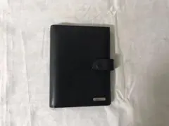 極美品本物グッチGUCCI本革レザー手帳カバーメモビジネス黒ブラック