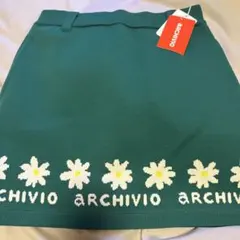 新品未使用archivio アルチビオ スカートМ 白×黒 裏地付 ビーズ - メルカリ