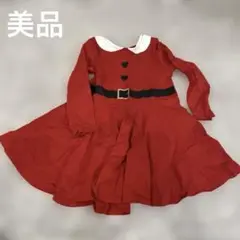 （美品）H&M サンタ風赤いワンピース 92 90