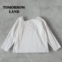 6【美品】TOMORROW LAND アシンメトリーネックブラウス　日本製