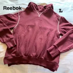 Reebok スウェット フーディー パーカー L マルーン、ボルドー