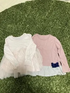 子供服　女の子　120　長袖　カットソー　2枚セット