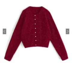 GRL ラメフェザーニットカーディガン kz443