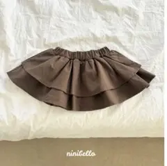ninibello 二二ベロ スカート S brown 韓国子ども服