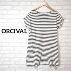 ま*迎様 オーシバル フランス製 ボーダー 半袖 バスク チュニック ワンピース