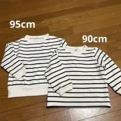 ベビー 裏地あったか トレーナー 90 95cm 2枚セット