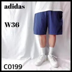 アディダス 高機能 ショートパンツ ハーフパンツ ゴルフ ネイビー 紺 W36のサムネイル
