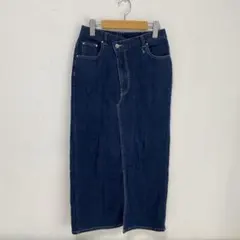 【lugnoncure】ロングデニムスカート【L】フロントスリット　ストレッチのサムネイル