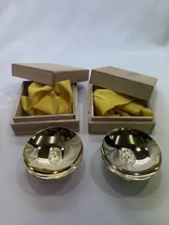 24金メッキ 龍彫刻 盃 木箱入り - メルカリ