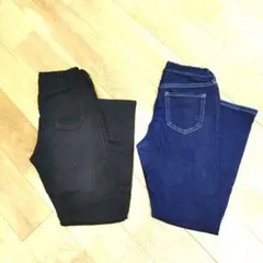 UNIQLO 長ズボン 140サイズ 黒と青2点セット