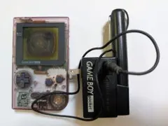 ゲームボーイポケット クリアパープル 本体＋充電器 ジャンク品 レトロカラー