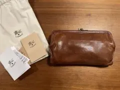 IL BISONTE イルビゾンテ がま口 長財布 チョコ 茶色