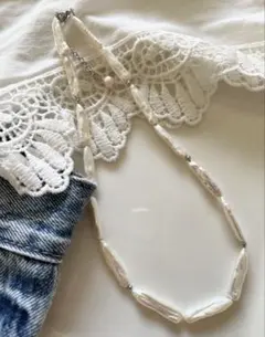 淡水 ケシパール K14WG ネックレス あこや真珠 アジャスター付 フォーマル