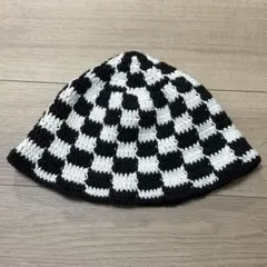 チェッカーフラッグ　ニットハット