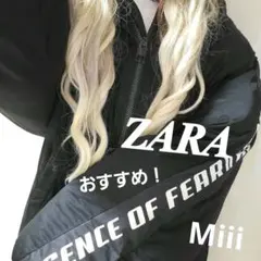 ◼️A11024 ZARA♡MEN'S 激かわロゴ入りダウンジャ