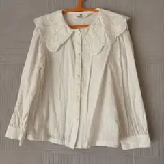 H&M 長袖　ブラウス 110/116 オフホワイト　白