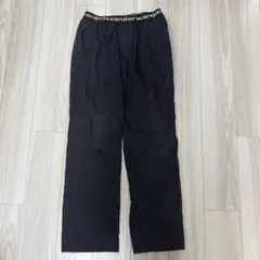 ALEXANDER WANG ロゴウエスト イージーパンツ ブラック