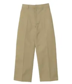ベージュ ワイドレッグ チノパン
