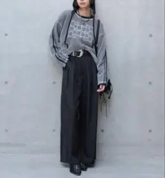【新品】PAGEBOY ラインメッシュプルオーバー グレーFREEタグ付き