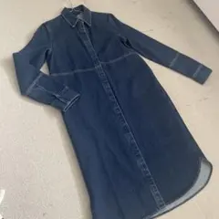 COS ダークブルー デニムシャツワンピース S
