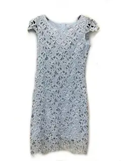 La MODE ラモード ライトブルー レース 美品ワンピース 半袖