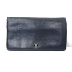 【TK】CHANEL シャネル　ココボタン　レザー長財布