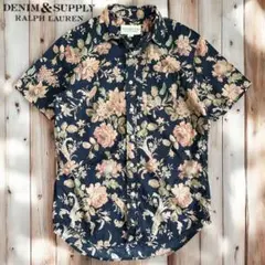 05M944◯ DENIM&SUPPLY 総柄 花柄 半袖 BD アロシャツのサムネイル