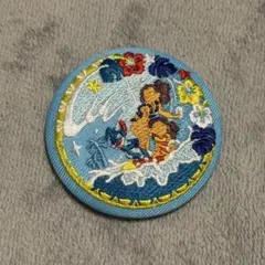 ディズニー 刺繍缶バッジ リロ・アンド・スティッチ