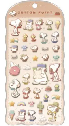 【正規品】コットンパフィ　スヌーピー　ボンボンドロップシール