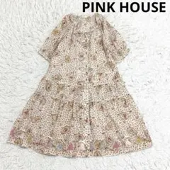 PINK HOUSE ピンクハウス 花柄ティアードワンピース パッチワーク