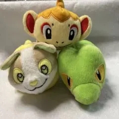 ポケモン　てにのるころりんフレンズ　ぬいぐるみ　ワンパチ　キモリ　ヒコザル