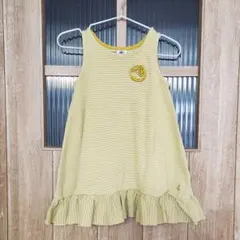 Petit Bateau お花モチーフ付き フリルワンピース 24m