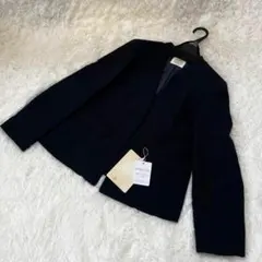 ノーカラージャケット M エプローブ ワールド フォーマル ネイビー