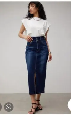 AZUL by moussy ハイウエストスリットデニムスカート Mサイズ