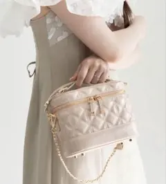 キルティング2WAYバニティバッグ