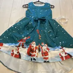 クリスマス柄 ノースリーブ ドレスのサムネイル