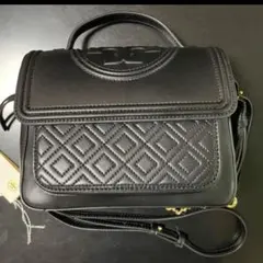 美品 TORY BURCH レザー フレミング 2WAY ショルダーバッグ 黒