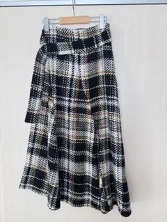 チェック柄フレアスカート
