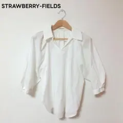 STRWABERRY-FIELDS 白 ブラウス L相当 前後差 早い者勝ち