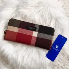 【未使用】ブルーレーベルクレストブリッジ　クレストブリッジチェックPVC長財布