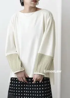 ◆値下げ中◆【即購入禁止】エイミーロウ プリーツスリーブコクーントップスのサムネイル