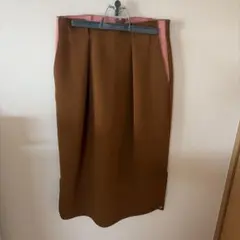 バイカラー タイトスカート ブラウン ピンクのサムネイル