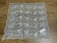 レース 花柄 刺繍 ハンカチ