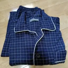 BEG WELL 　ネイビー チェック柄 　パジャマ S　紳士用