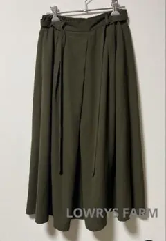 b-157【LOWRYS FARM ロングスカート　カーキ】