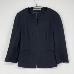 ANNE KLEIN アンクライン ダークグレー ノーカラージャケットのサムネイル