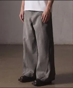 GRANCY ジップデザイン バギーデニム パンツ - メルカリ