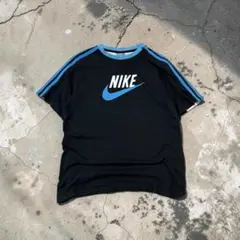 00s NIKE リンガーTシャツ 黒×水色